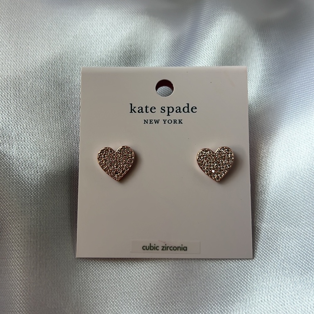 Kate Spade Rose Gold Heart studs